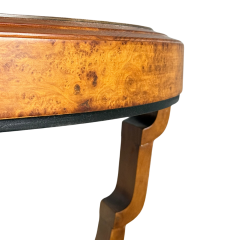 1930s European round 38 Art Deco fruitwood coffee table - 4196575