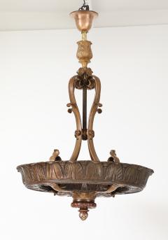 1930s French Bronze Chandelier - 4579833