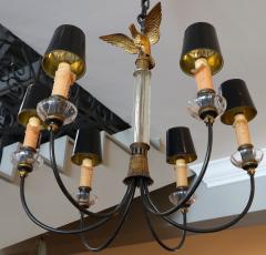 1930s Glass and Metal Imperial Chandelier - 294180