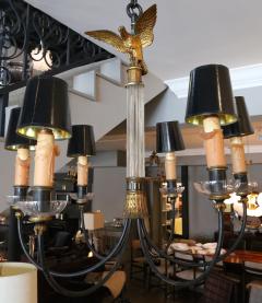 1930s Glass and Metal Imperial Chandelier - 294184