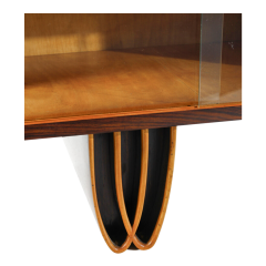1930s Italian 67 Brazilian rosewood sideboard w display cabinet - 4093823