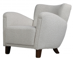 1930s Italian Art Deco club chairs in boucl  - 2861136