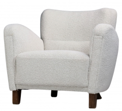 1930s Italian Art Deco club chairs in boucl  - 2861137