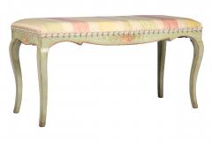 1930s Italian Painted Bench in Silk Upholstery - 1874663