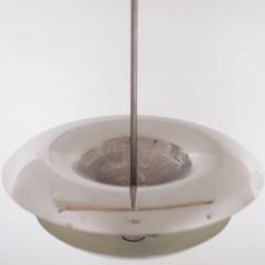 1930s Nickel Chrome Pendant Lamp Functionalism Germany Art Deco - 550914