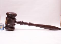 1930s Oversized Folk Art Wooden Gavel - 1897485