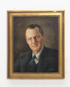 1930s Portrait Oil Painting of Lionel Barrymore by E H Mesner Jr C 1936 - 2532883