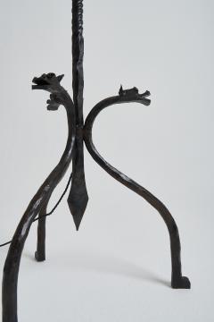 1930s Satyrs Wrought Iron Floor Lamp - 2043056