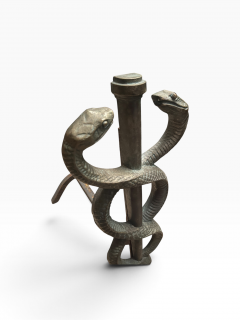 1930s Solide bronze snake andirons - 4811392