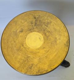 1930s Southwestern Cholla Cactus and Gold Enamel Metal Pedestal Side Table - 4647626