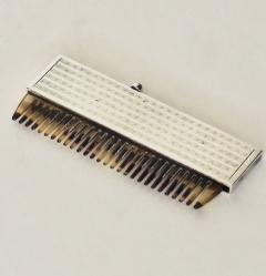1930s Sterling Silver Retractable Comb with Cabochon Saphire by Collins Cook - 2054675