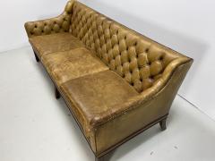 1930s Tufted English Leather Sofa - 2302150