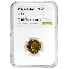 1937 1 2 Sovereign NGC PF64 George VI - 4575573