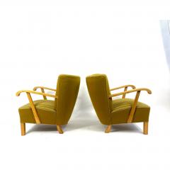 1940 s Danish Beechwood Lounge Chairs a Pair - 1703966