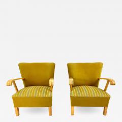 1940 s Danish Beechwood Lounge Chairs a Pair - 1705557