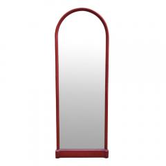 1940 s red lacquered arc mirror - 4092913