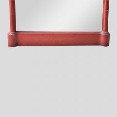 1940 s red lacquered arc mirror - 4092916