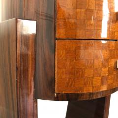 1940S ART DECO BEDSIDE TABLES IN COROMANDEL WOOD LAMINATE - 1913523