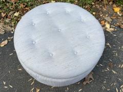 1940S BUTTON TUFTED SWIVELING STOOL WITH FLARED WOOD LEGS - 3355546