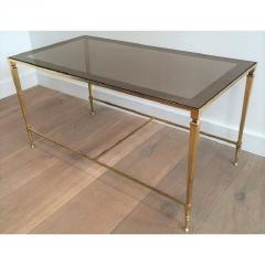 1940S NESTING COFFEE TABLE WITH SMOKED PORTRAIT GLASS - 798030