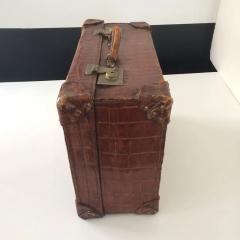 1940s Alligator Skin Suitcase - 3997979