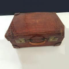 1940s Alligator Skin Suitcase - 3997982