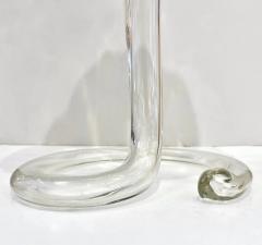 1940s Antique Italian Art Deco Amber Gold Crystal Murano Glass Tall Lily Vase - 4267918