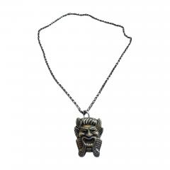 1940s Antiques mask silver necklace - 4727834