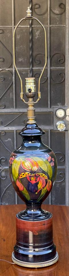 1940s Art Deco Moorcroft Pottery Table Lamp - 2654793