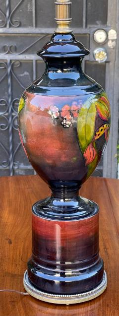 1940s Art Deco Moorcroft Pottery Table Lamp - 2654800