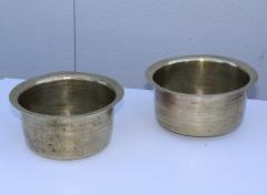 1940s Brass Hammered English Bowls - 905414