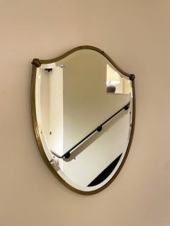 1940s Brass Shield Mirror - 2267259