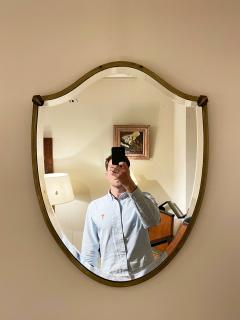 1940s Brass Shield Mirror - 2267261
