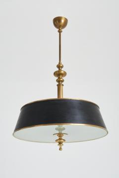 1940s Brass and Glass Ceiling Light - 2037377