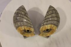 1940s Carved Alabaster Owl Bookends - 956719
