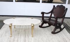 1940s Carved Mahogany Rocking Chair - 1067095
