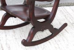 1940s Carved Mahogany Rocking Chair - 1067097