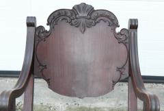 1940s Carved Mahogany Rocking Chair - 1067098