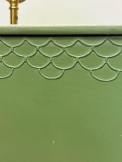 1940s Chinoiserie Celadon Porcelain Foo Dog Lamp Custom Shade - 4385819