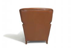 1940s Danish Deco Lounge Chair in Original Leather - 3624266