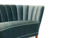1940s Danish Deco Sofa in Original Blue Mohair - 2933112