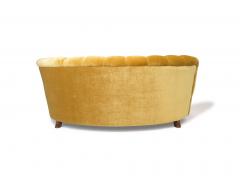 1940s Danish Mohair Sofa with Channel Back and Curved Silhouette - 4131851