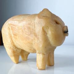 1940s Folk Art Modern Vintage PIG Castile Soap Sculpture Carving - 2848869