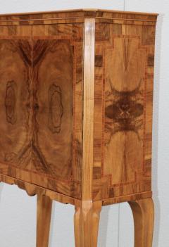 1940s French Burl wood Tall Bar Cabinet - 3885090