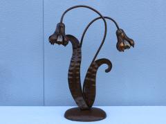 1940s French Copper Flower Table Lamp - 2215819