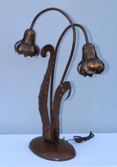 1940s French Copper Flower Table Lamp - 2215821