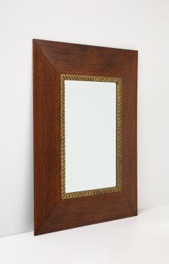 1940s French Oak Wall Mirror - 3799335