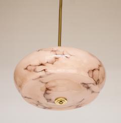 1940s French Petite Glass And Brass Pendant - 4579850