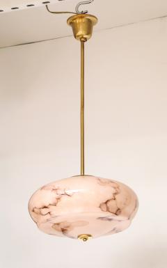 1940s French Petite Glass And Brass Pendant - 4579854