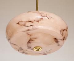 1940s French Petite Glass And Brass Pendant - 4579856